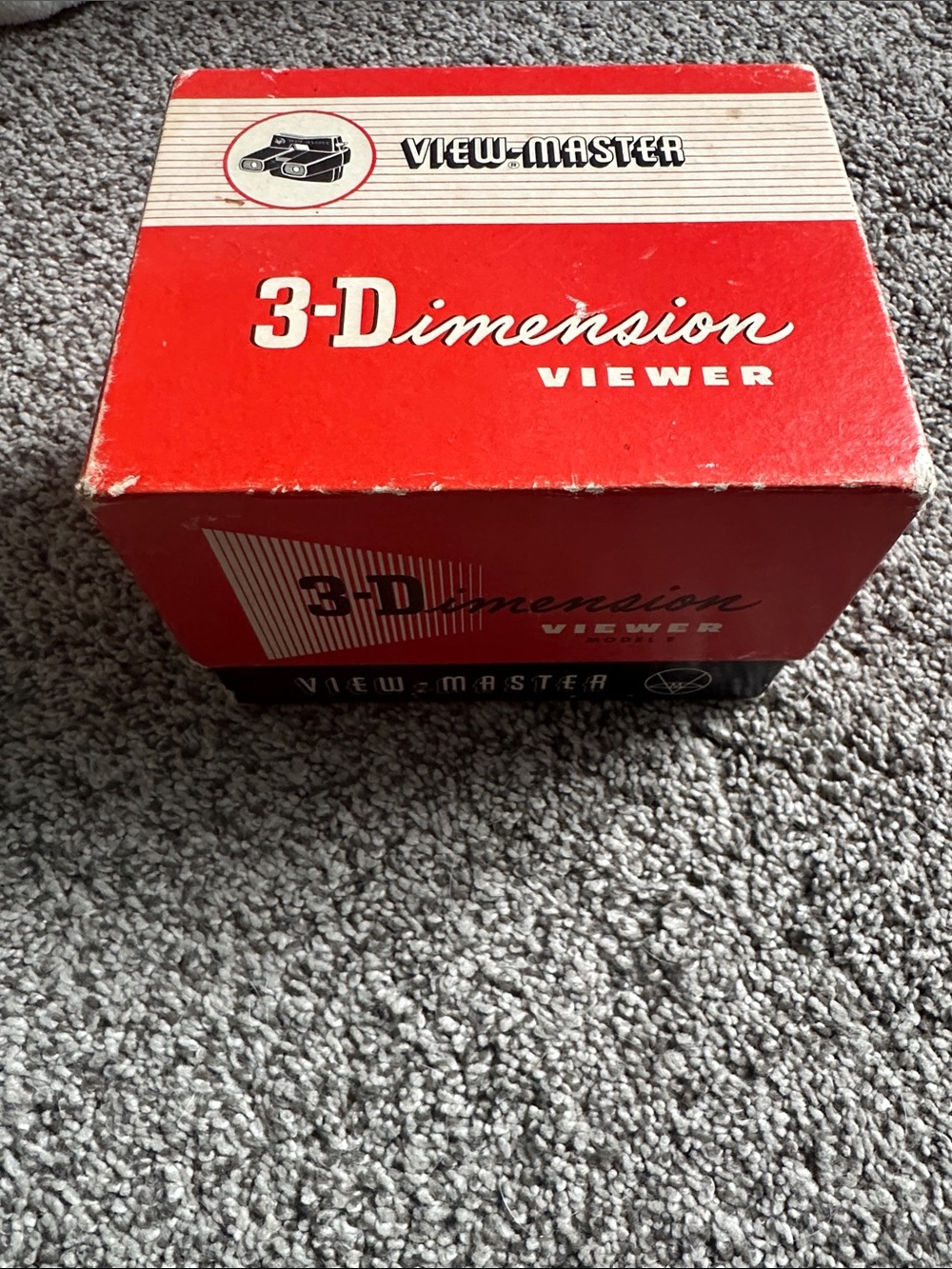 View-Master 3-Dimension Viewer Box in Red - Vintage Packaging